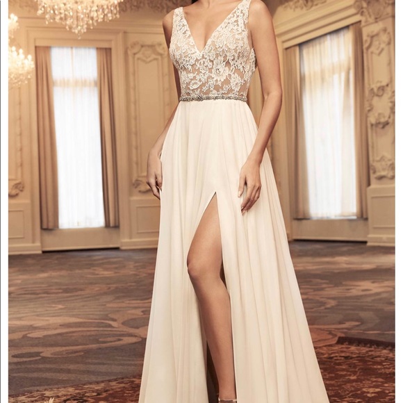 NWT Paloma Blanca 4808 Wedding Dress - Picture 2 of 4